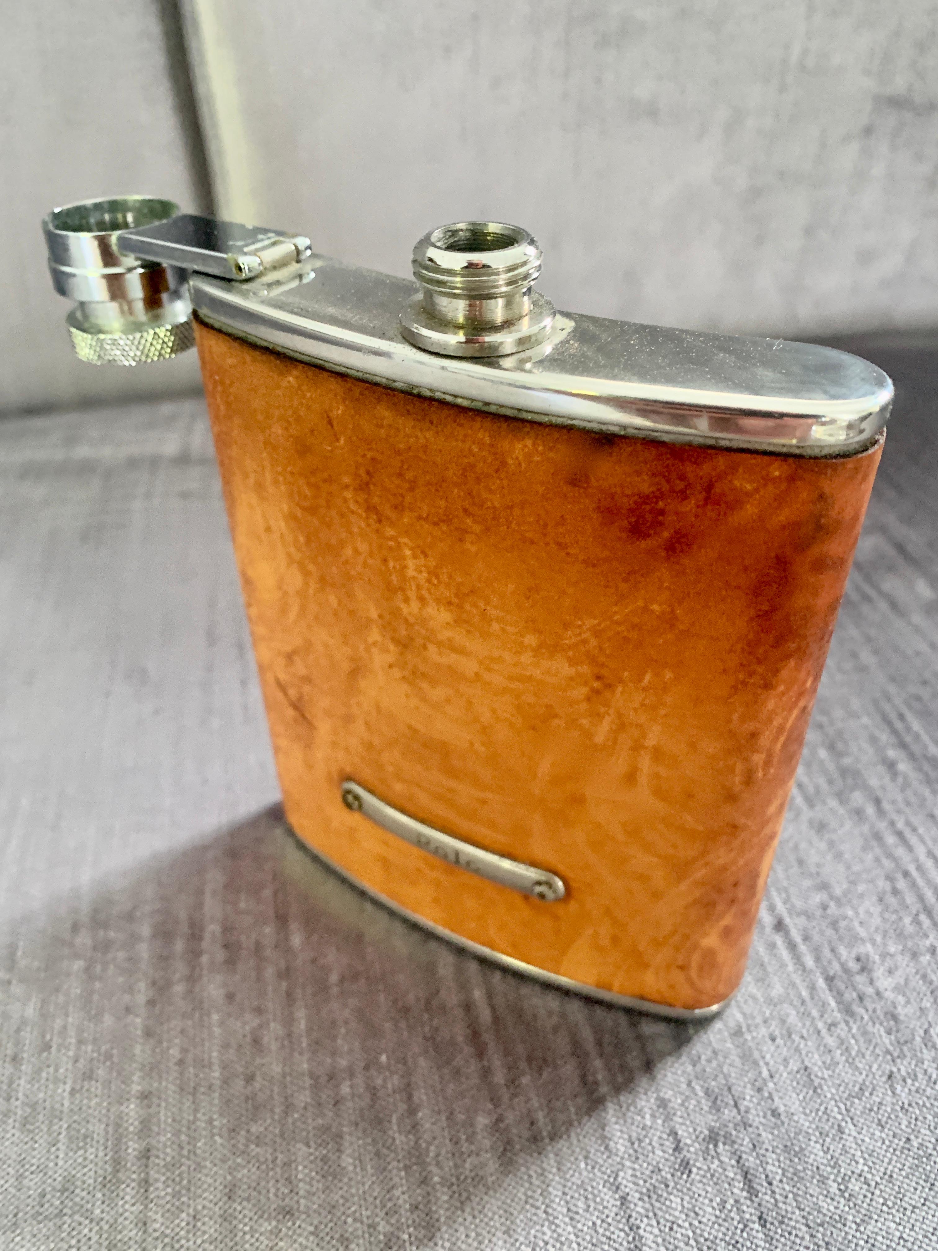 Polo Ralph Lauren Leather and Stainless Steel Flask 2