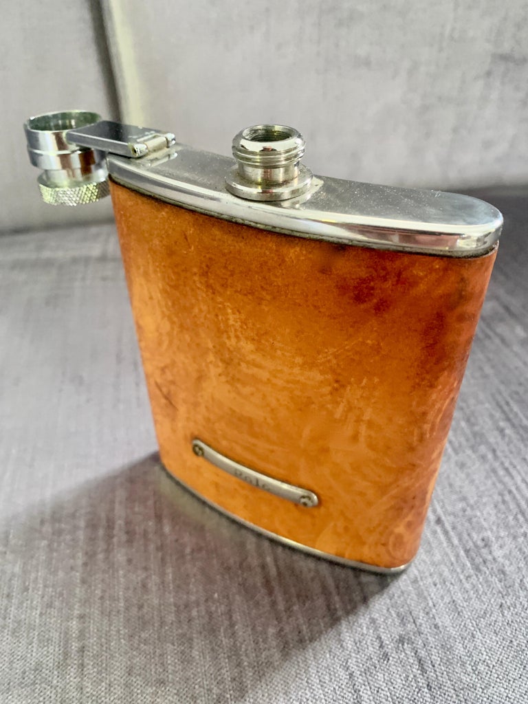Polo Ralph Lauren Leather and Stainless Steel Flask at 1stDibs