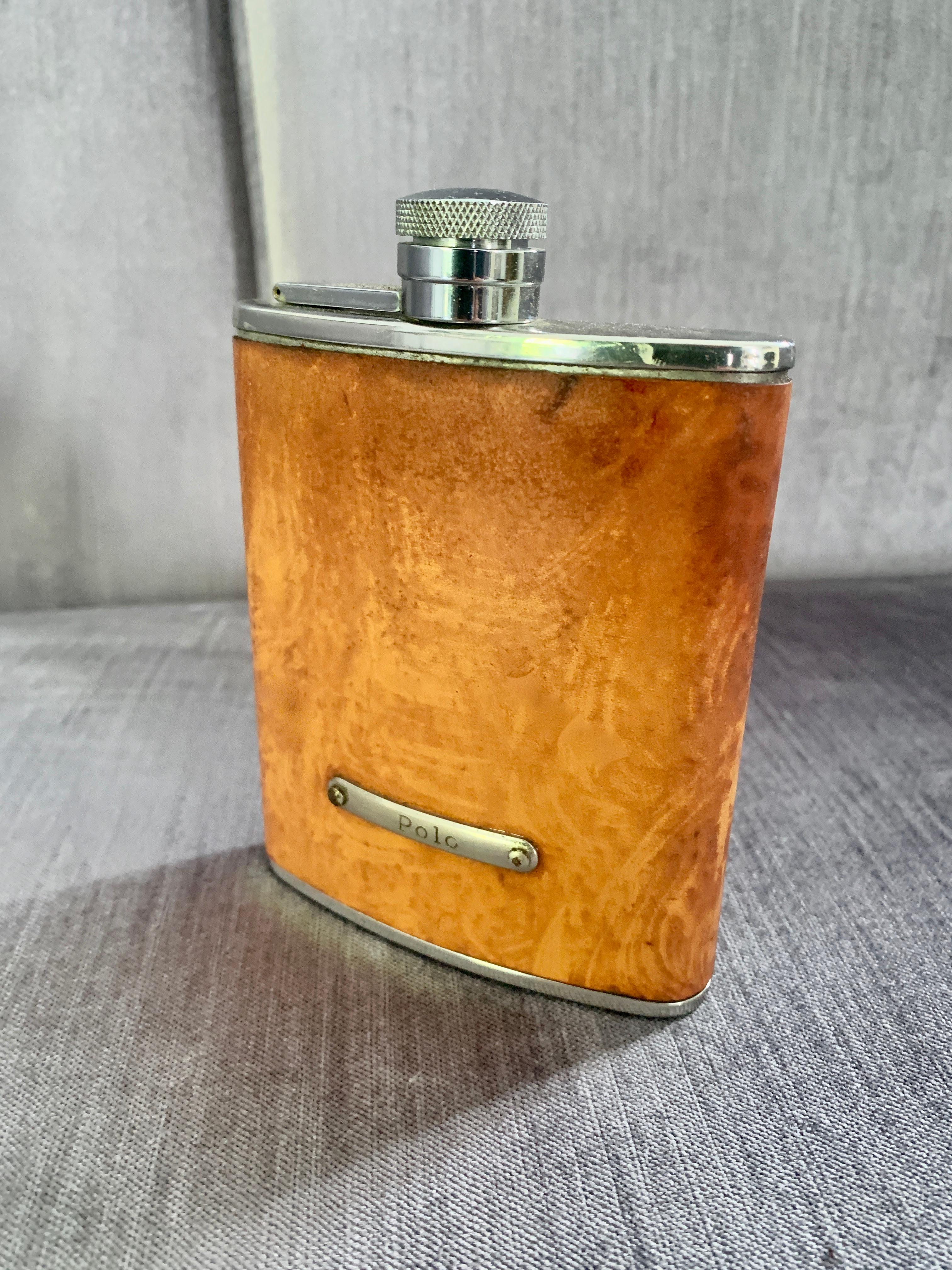 Polo Ralph Lauren Leather and Stainless Steel Flask 4