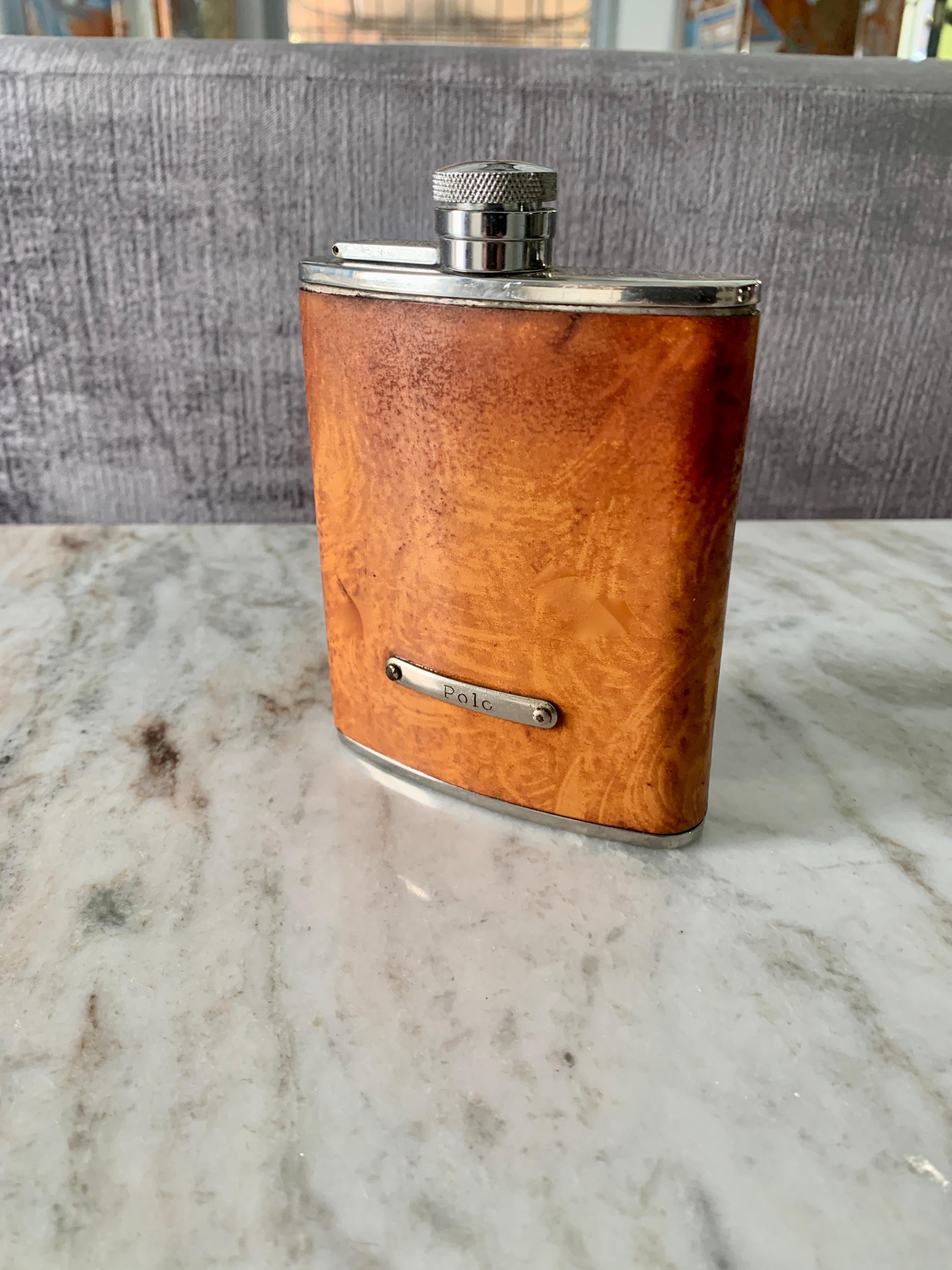 Polo Ralph Lauren Leather and Stainless Steel Flask 6