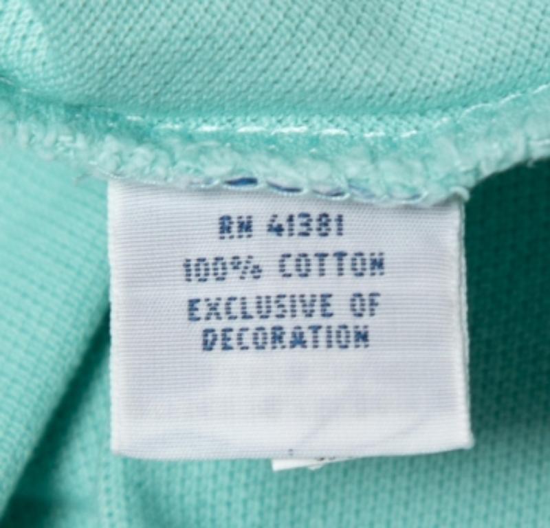 Blu Polo Ralph Lauren Maglietta in cotone Piqué Classic Fit blu chiaro T S in vendita