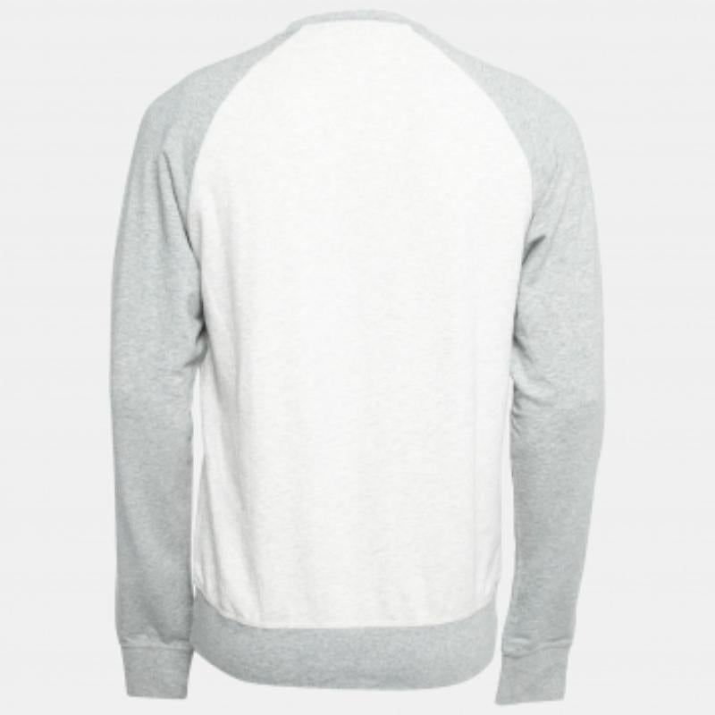 Donna Polo Ralph Lauren Maglietta girocollo in cotone grigio chiaro a manica lunga M. T. I. in vendita