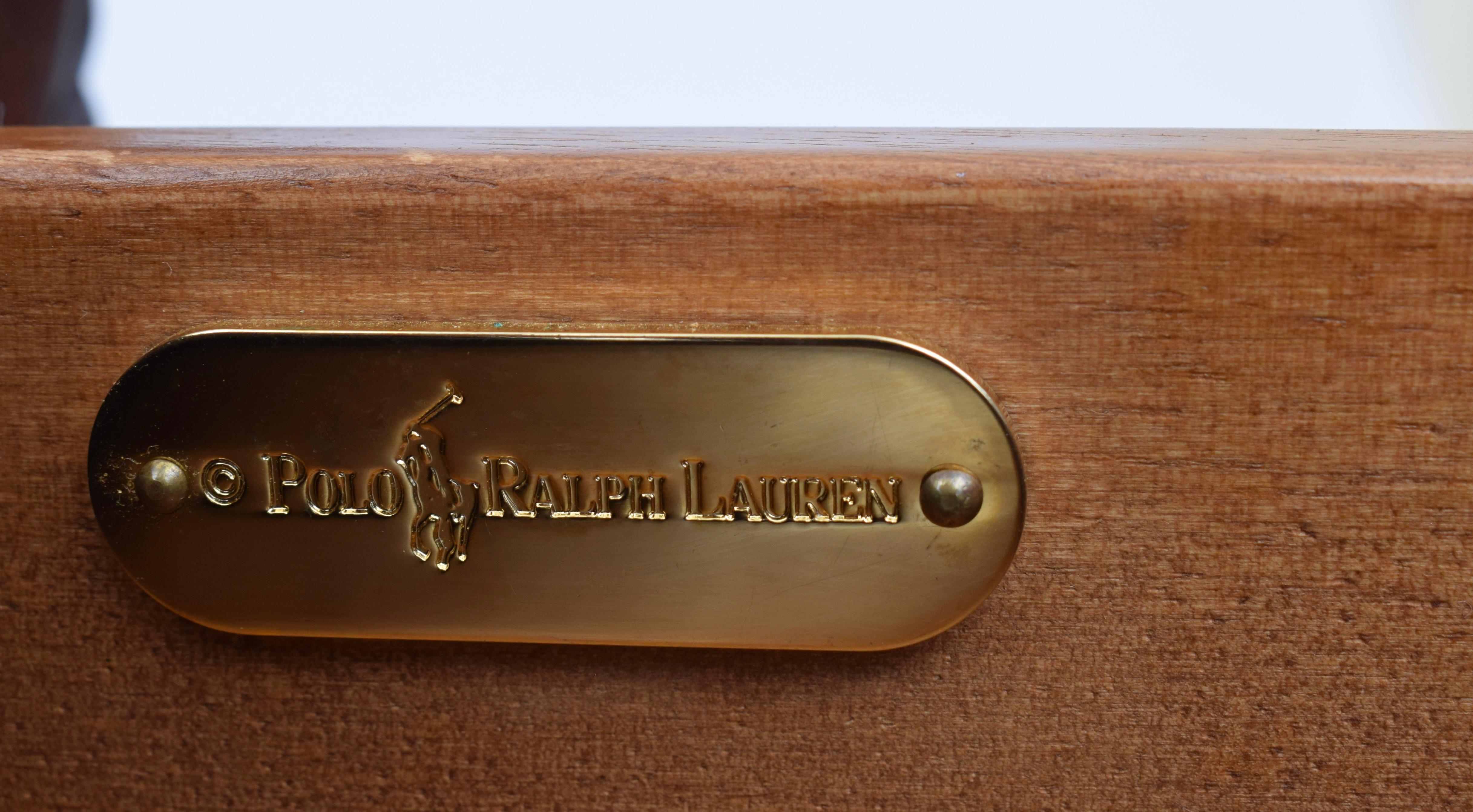Brass Ralph Lauren Italian Mahogany Bombay Form Chest