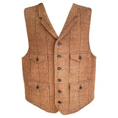 Polo Ralph Lauren Mens Vintage Tweed Vest XL