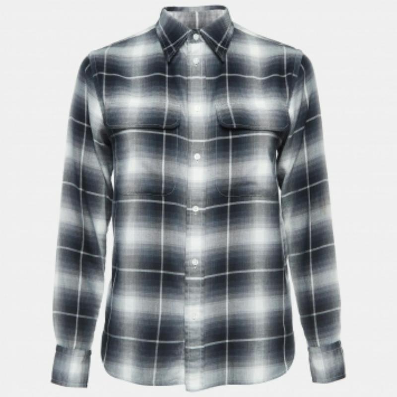 Polo Ralph Lauren Camisa de algodón tartán monocromo XS en venta