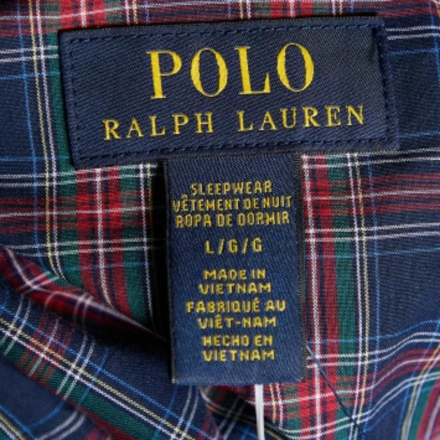 Polo Ralph Lauren Chemise de nuit en coton à carreaux multicolores L Pour hommes en vente