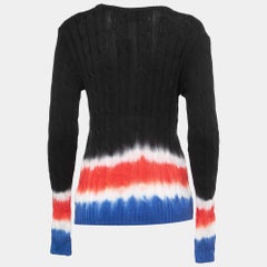 Polo Ralph Lauren Multicolor Cotton Cable Knit Crew Neck Sweater L