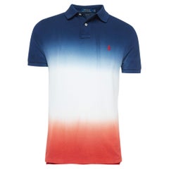 Polo Ralph Lauren Multicolor Tie-Dye Ombre Cotton Knit Polo T-Shirt M