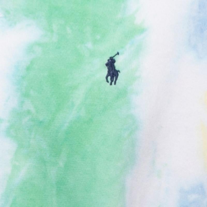 Polo Ralph Lauren Multicolor Tie-Dye Druck Baumwolle Rundhalsausschnitt Sweatshirt L im Zustand „Gut“ in Dubai, Al Qouz 2