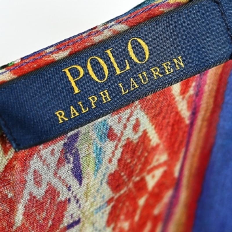 Polo Ralph Lauren - Robe asymétrique imprimée multicolore avec ourlet asymétrique M Pour femmes en vente