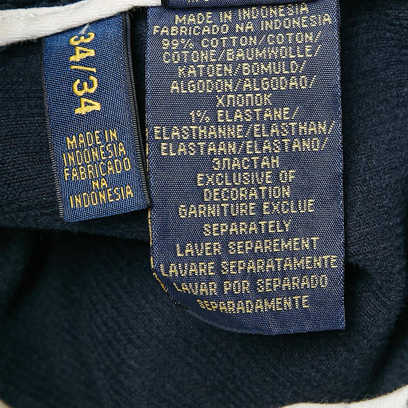 Polo Ralph Lauren Navy Blue Corduroy Trousers L For Sale 2