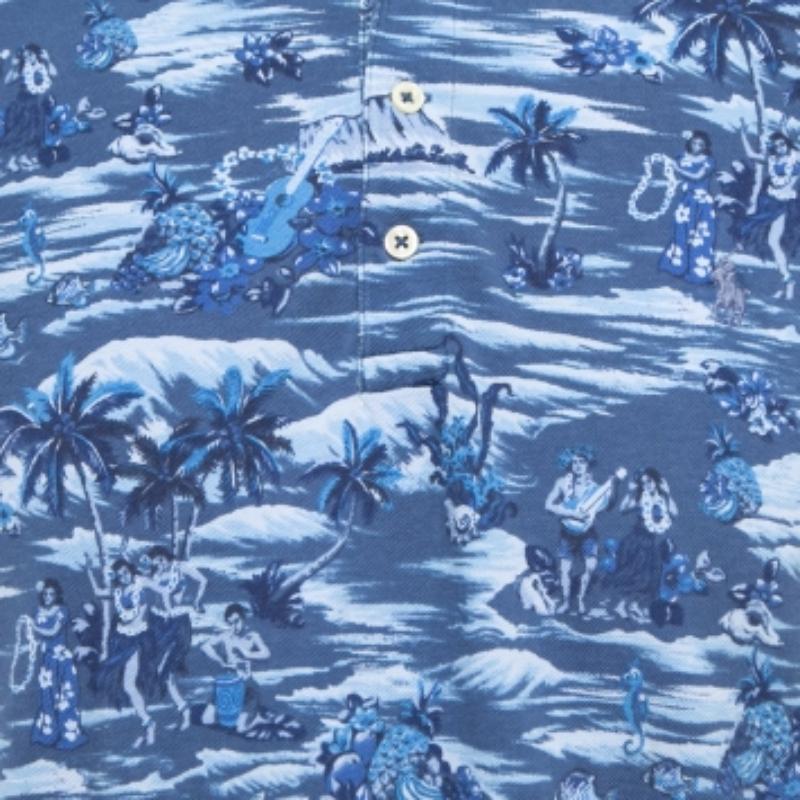 Polo Ralph Lauren Maglietta senza colletto in maglia di cotone blu navy I.L.A. In condizioni buone in vendita a Dubai, Al Qouz 2