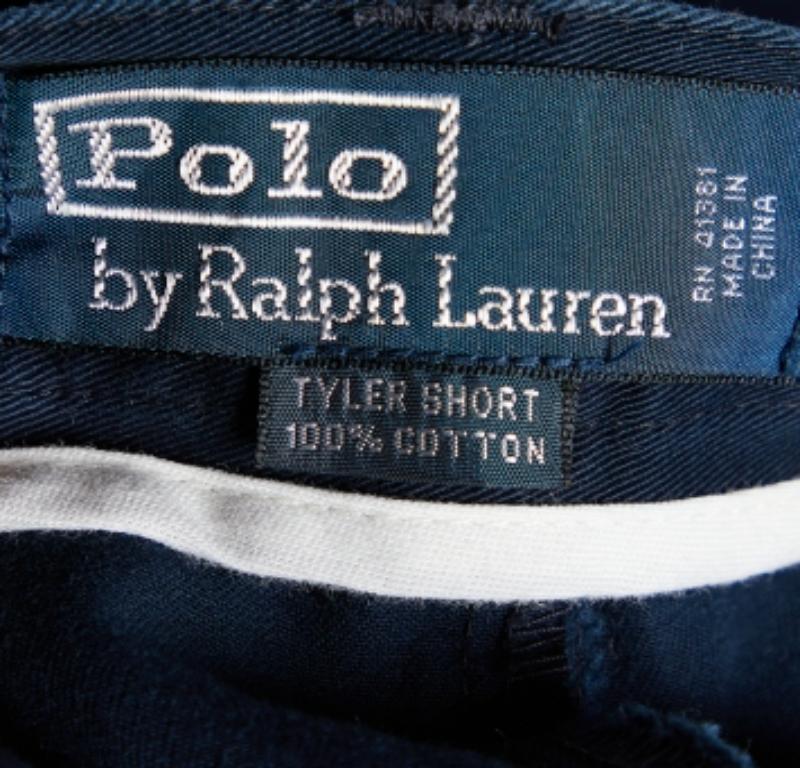 Noir Polo Ralph Lauren Short en coton Tyler bleu marine 3XL en vente