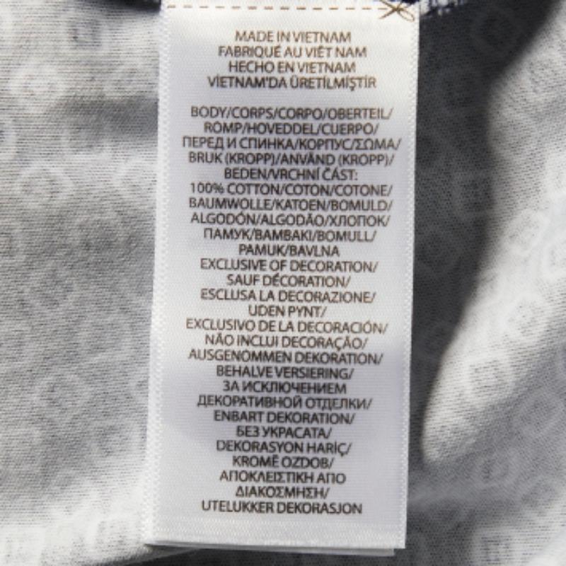 Grigio Polo Ralph Lauren Maglietta in cotone stampato blu navy 2XL in vendita