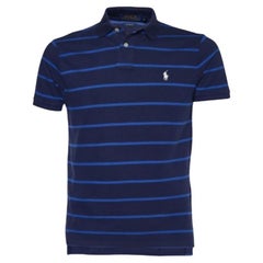 Polo Ralph Lauren - Maglietta in cotone a righe blu navy L.