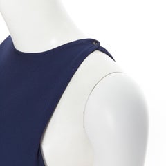 POLO RALPH LAUREN navy blue viscose polyester sleeveless casual maxi dress XS