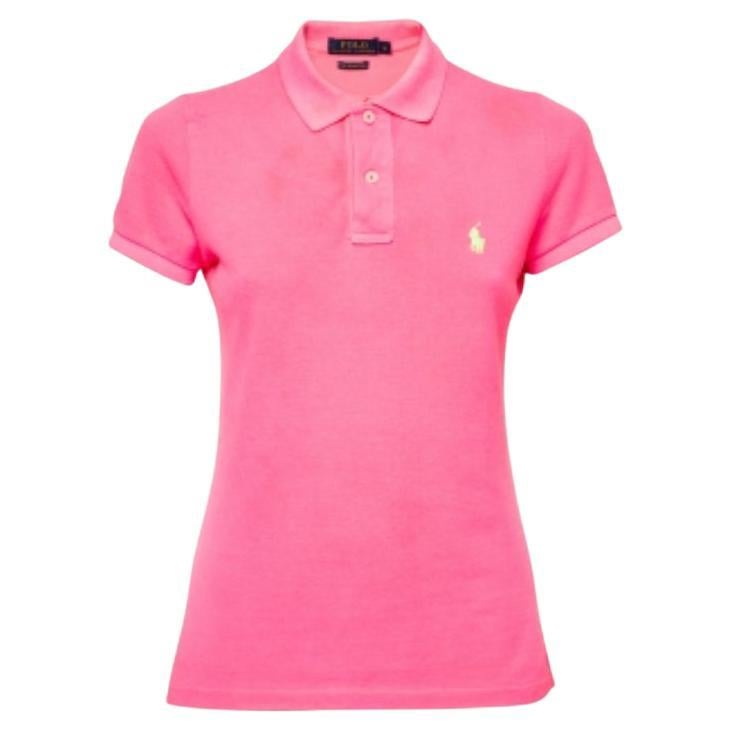 Polo Ralph Lauren Neon Pink Cotton Polo T-Shirt S