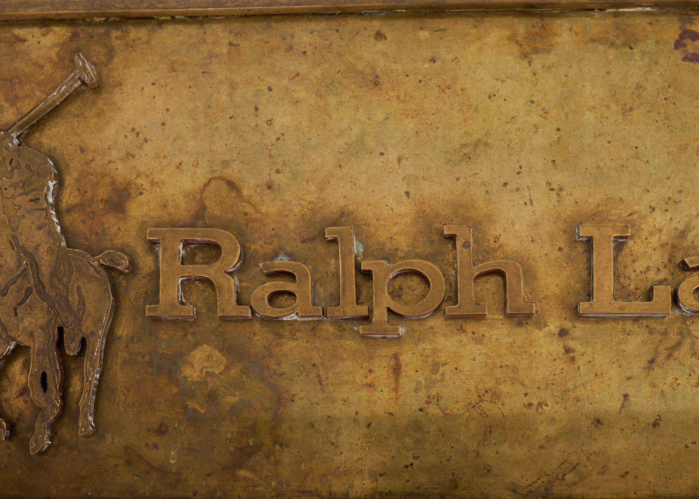 Marquesina de latón patinado para escaparate de Polo Ralph Lauren NYC en venta 2