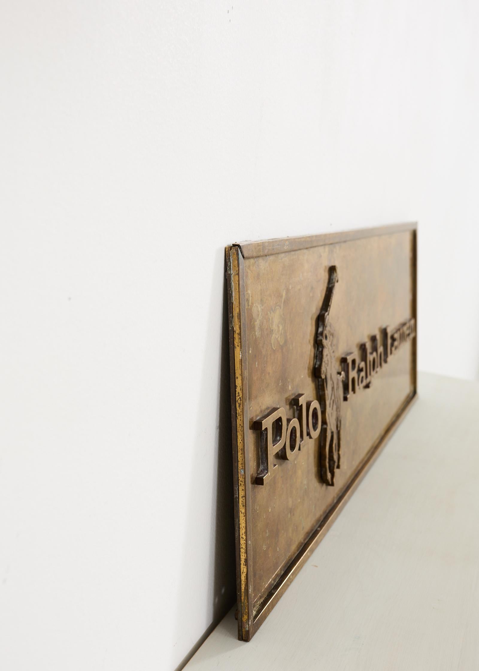 Marquesina de latón patinado para escaparate de Polo Ralph Lauren NYC Moderno en venta