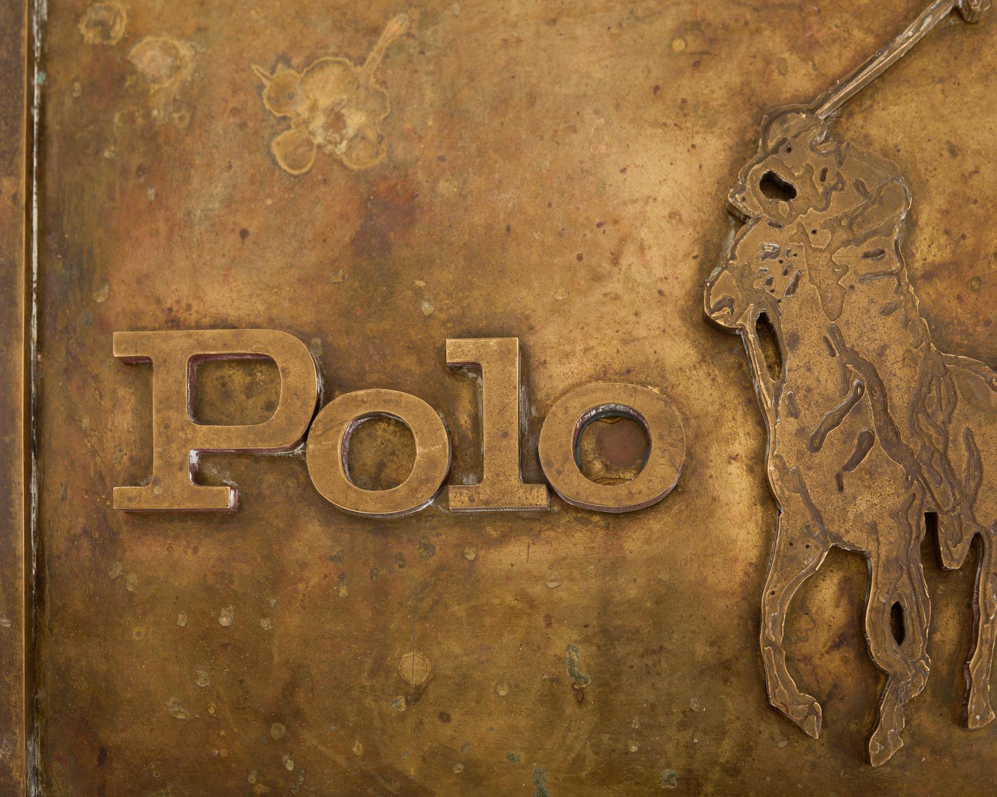 Marquesina de latón patinado para escaparate de Polo Ralph Lauren NYC Estadounidense en venta