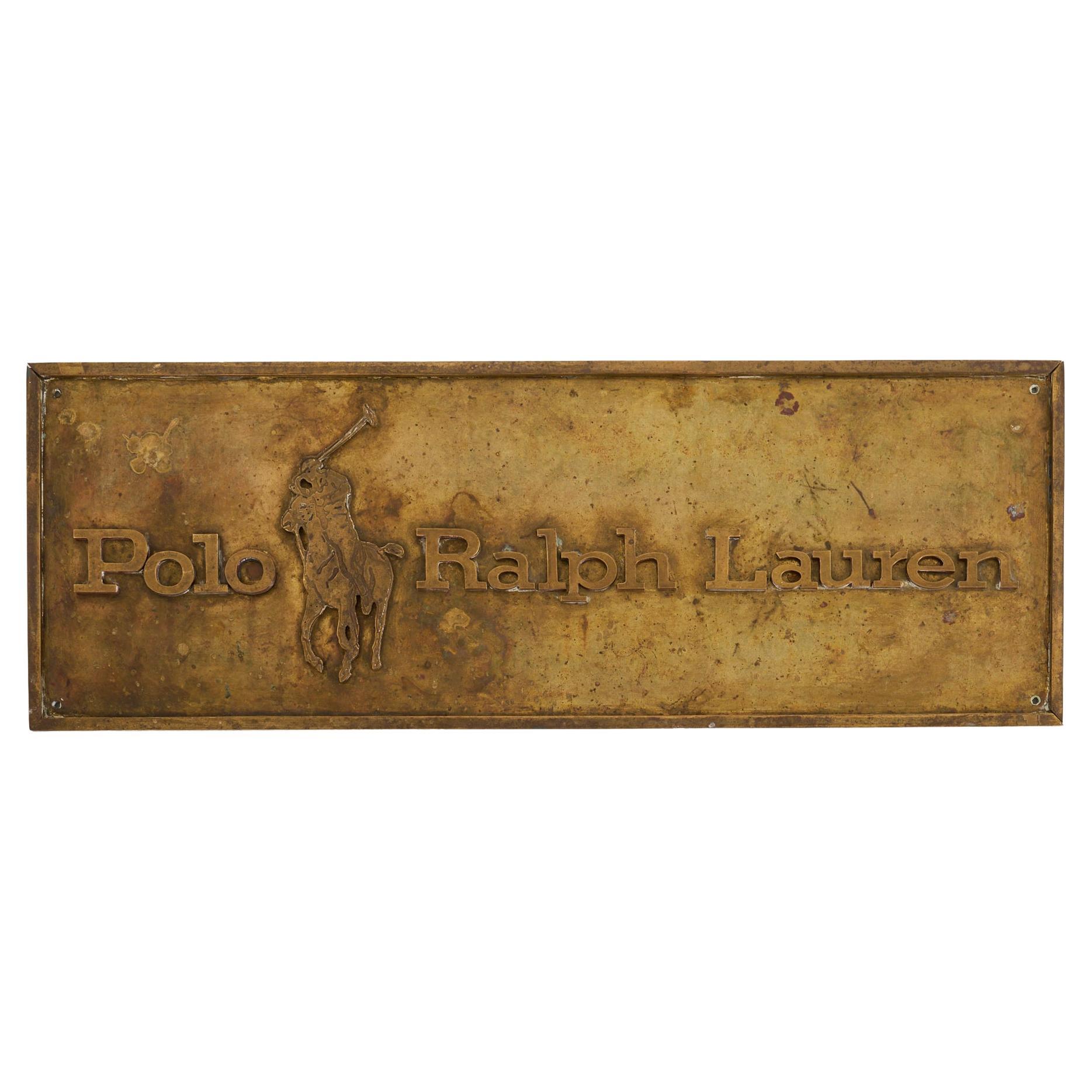 Marquesina de latón patinado para escaparate de Polo Ralph Lauren NYC en venta
