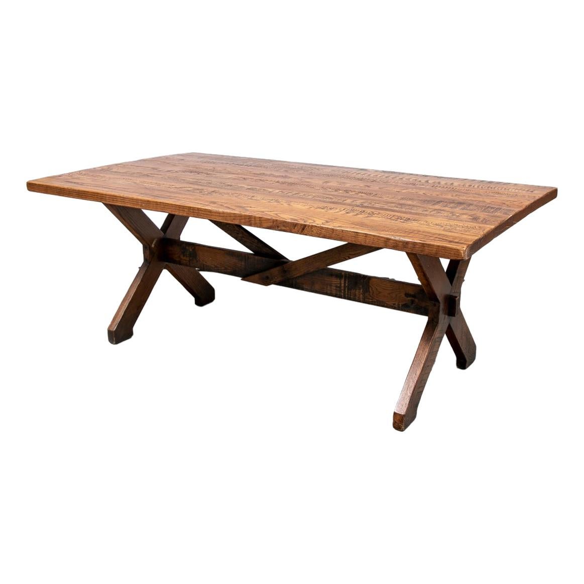 Handmade French White Oak Farm Table at 1stDibs handmade farm table