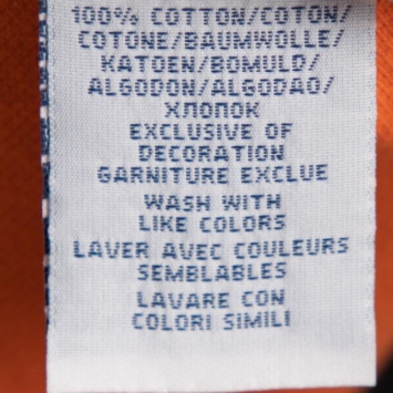 Men's Polo Ralph Lauren Orange Cotton Piqué Polo T-Shirt S For Sale