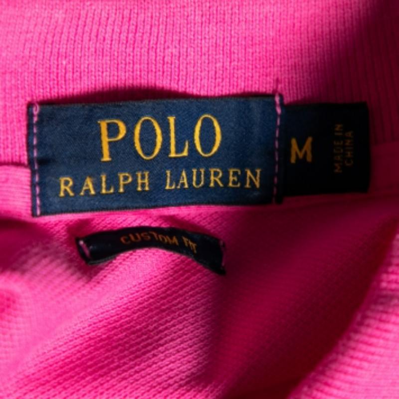 Polo Ralph Lauren's polo t-shirts have always been a classic pick for anyone. This iteration is tailored using cotton in a pink hue and finished off with short sleeves and a buttoned placket. Complete your casual look with a pair of jeans and