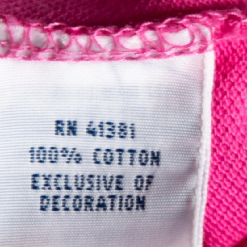 Polo Ralph Lauren Pink Cotton Pique Custom Fit Polo T-Shirt M In Good Condition For Sale In Dubai, Al Qouz 2