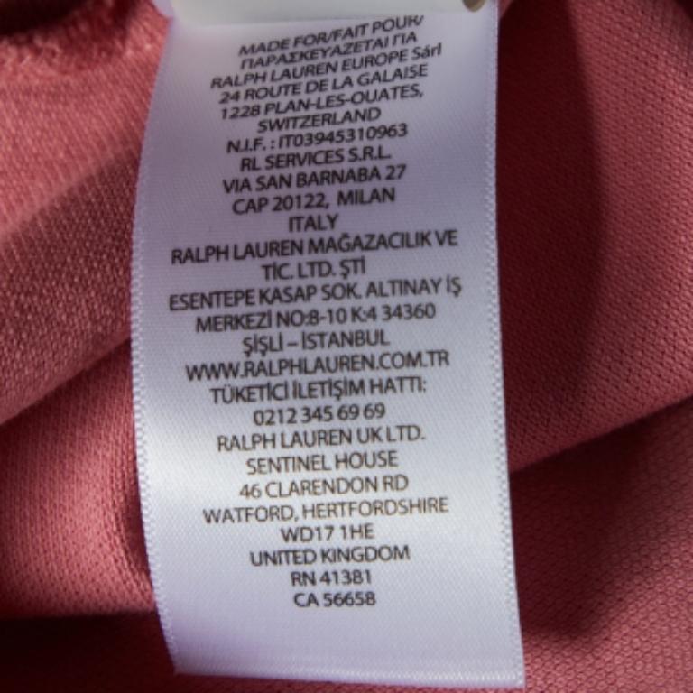 Polo Ralph Lauren Rosa Algodón Piqué Slim Fit Polo M en Bueno Estado en Dubai, Al Qouz 2