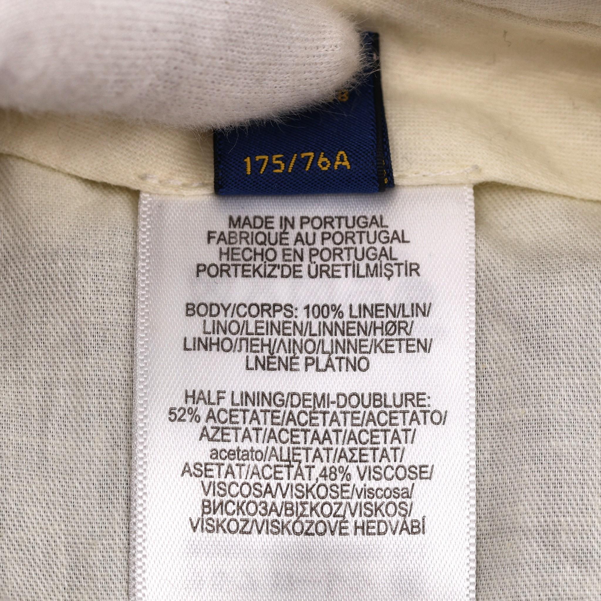 Polo Ralph Lauren Pinstripe Linen Trousers For Sale 3