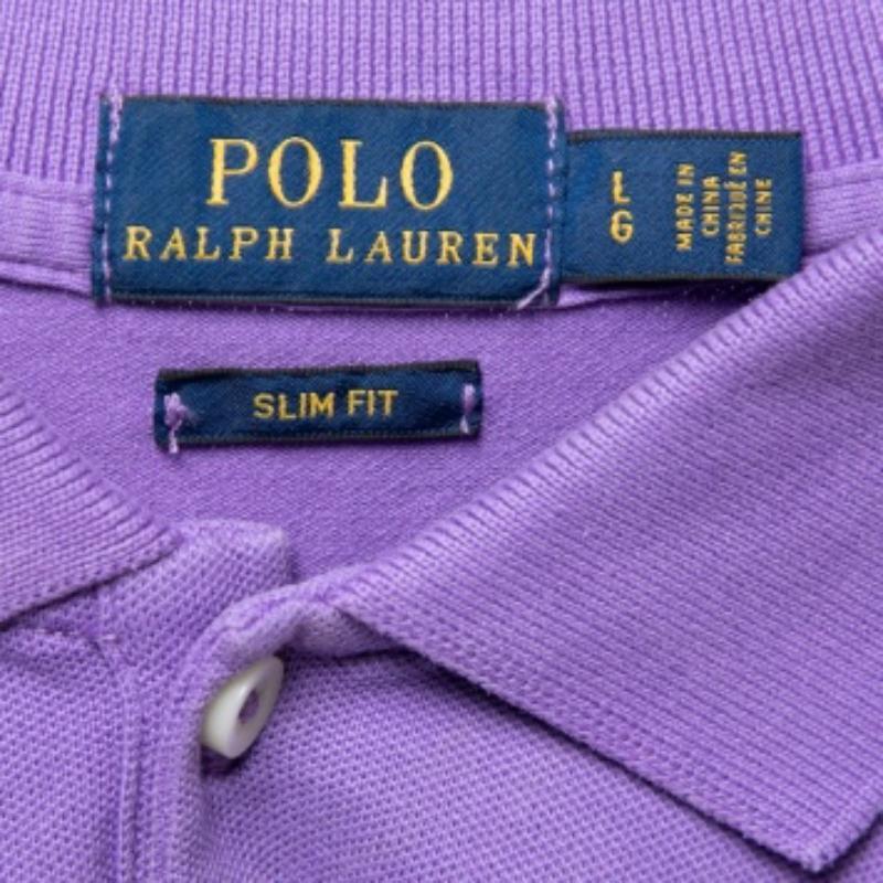 De las mujeres Polo Ralph Lauren Purple Cotton Pique Polo T-Shirt L en venta