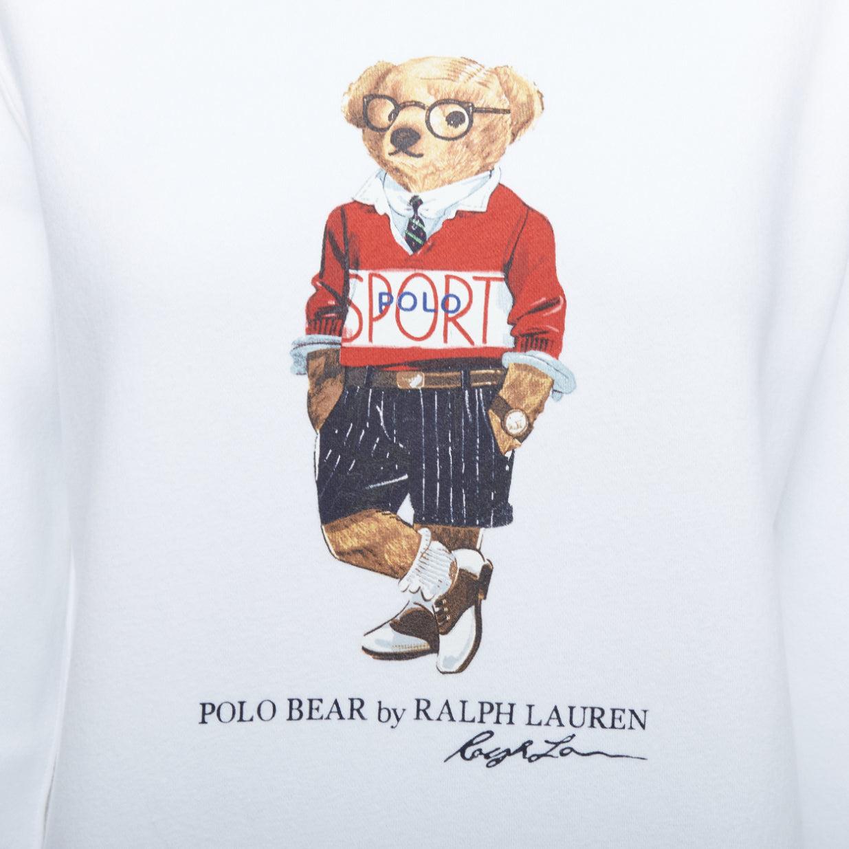 POLO RALPH LAUREN red bear print white cotton blend pullover XS
Reference: SNKO/A00453
Brand: Polo Ralph Lauren
Material: Cotton, Blend
Color: White
Pattern: Cartoon
Closure: Pullover
Made in: Philippines

CONDITION:
Condition: Excellent, this item