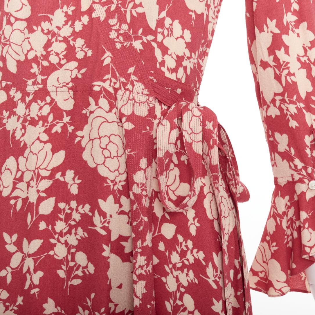 POLO RALPH LAUREN rot beige Blumendruck Schlagarm Wickelkleid US2 S
Referenz: JACG/A00290
Marke: Polo Ralph Lauren
MATERIAL: Viskose
Farbe: Rot, Beige
Muster: Floral
Verschluss: Wrap Tie
Zusätzliche Details: Wickelkleid. Ausgeschnittene