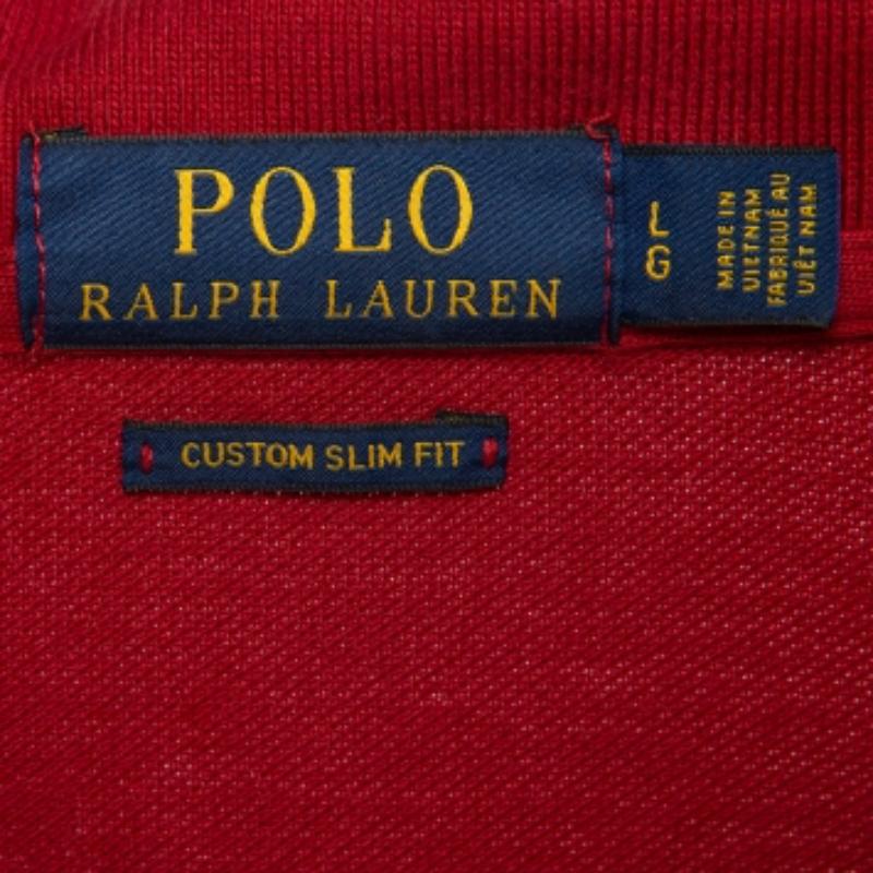 Polo Ralph Lauren Polo de piqué de algodón rojo L Rojo en venta