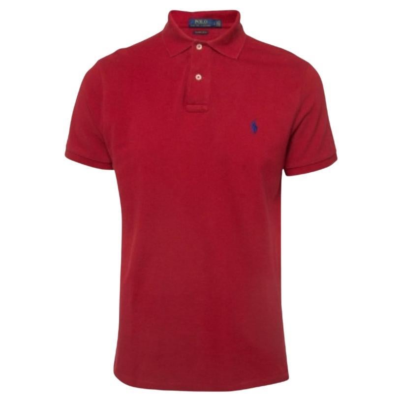 Polo Ralph Lauren Polo de piqué de algodón rojo L