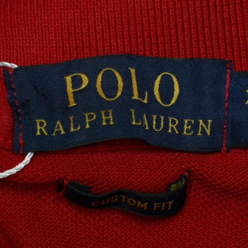 Polo Ralph Lauren Red Cotton Pique Polo T-Shirt XXL In Good Condition For Sale In Dubai, Al Qouz 2