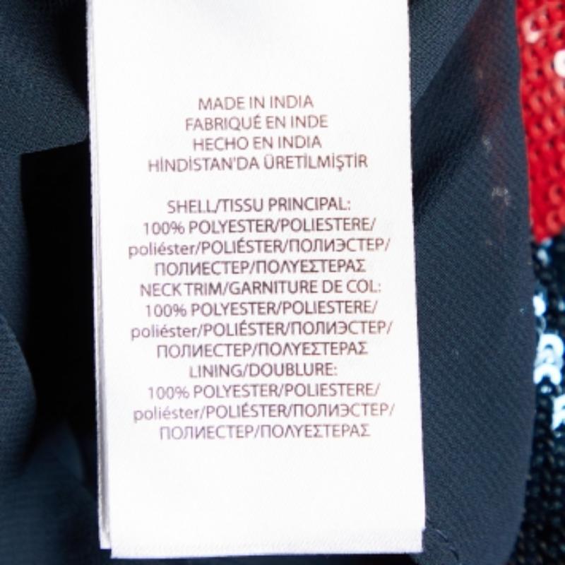 De las mujeres Polo Ralph Lauren Camiseta de tirantes con lentejuelas rojo y azul marino S