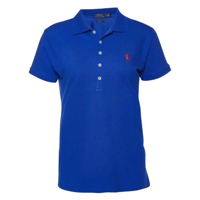 Polo Ralph Lauren Maglietta in cotone blu reale slim fit M. T. T. I.