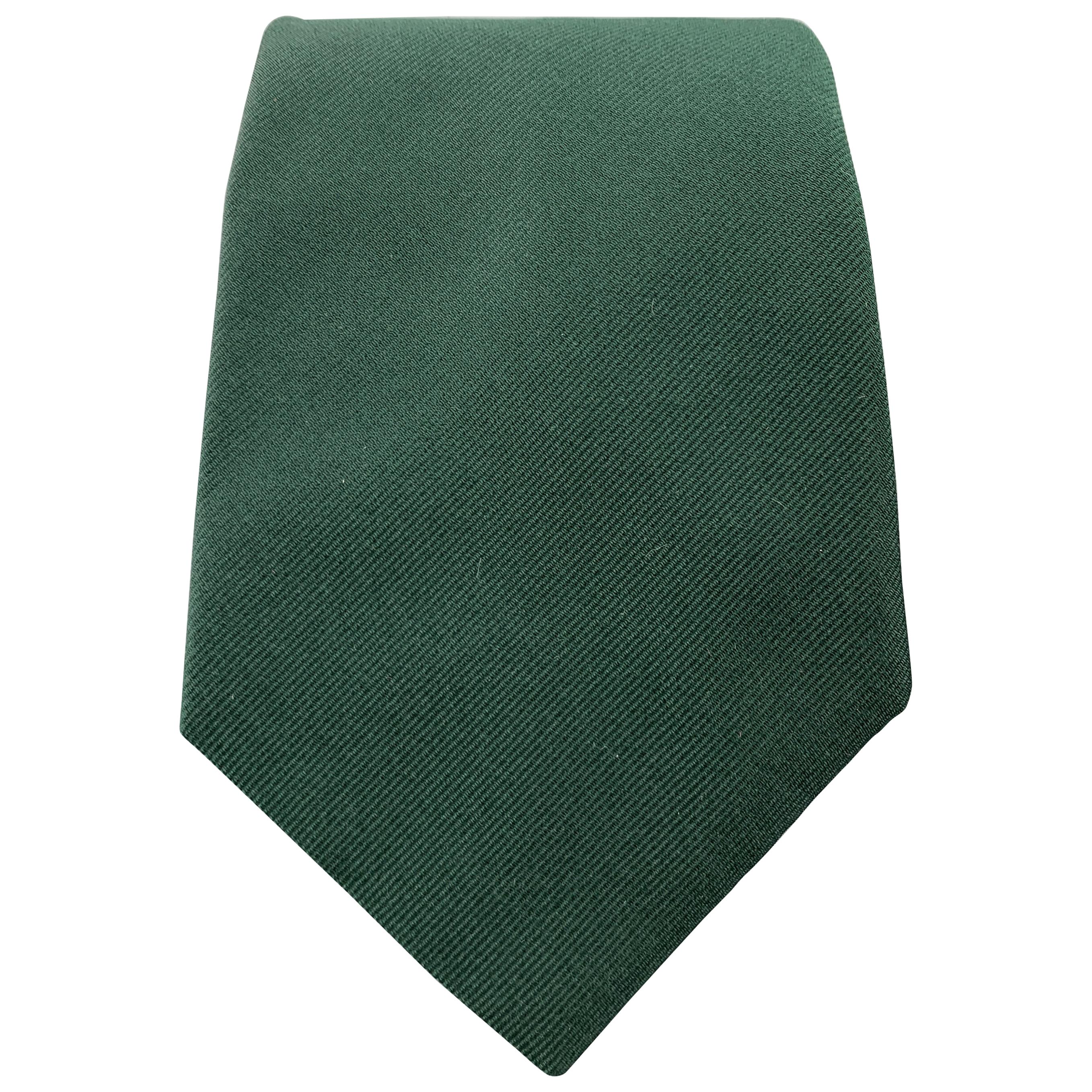 POLO RALPH LAUREN Solid Forest Green Silk Twill Tie