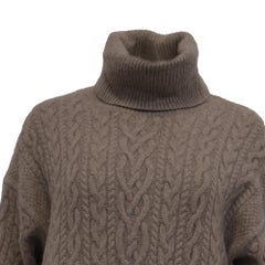 Polo Ralph Lauren Turtleneck Midi Dress in Brown Wool