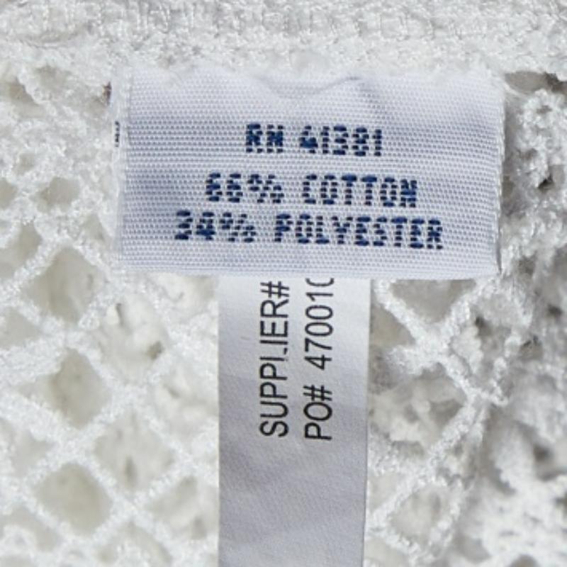 Polo Ralph Lauren Weiße Spitzenbluse mit V-Ausschnitt M (Grau) im Angebot