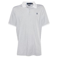 Polo Ralph Lauren T-Shirt Polo en coton à motifs blanc/bleu marine 2XL