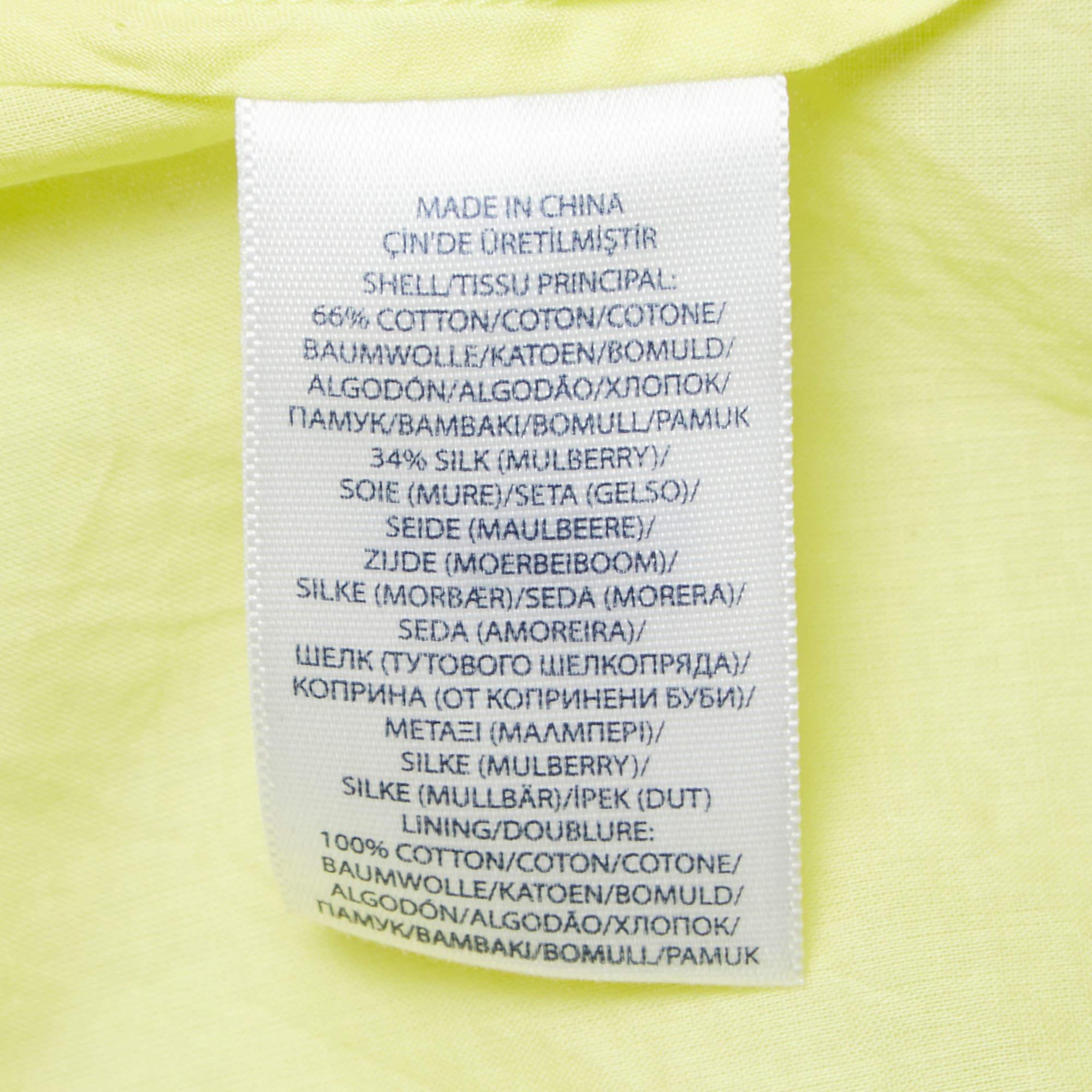 Polo Ralph Lauren Yellow Cotton Blend Strappy Flared Midi Dress L 2