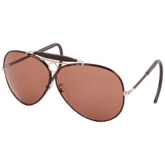 Lunettes de soleil aviateur Polo Sport III by RALPH LAUREN c.1990 Tortoise Shell Shooter