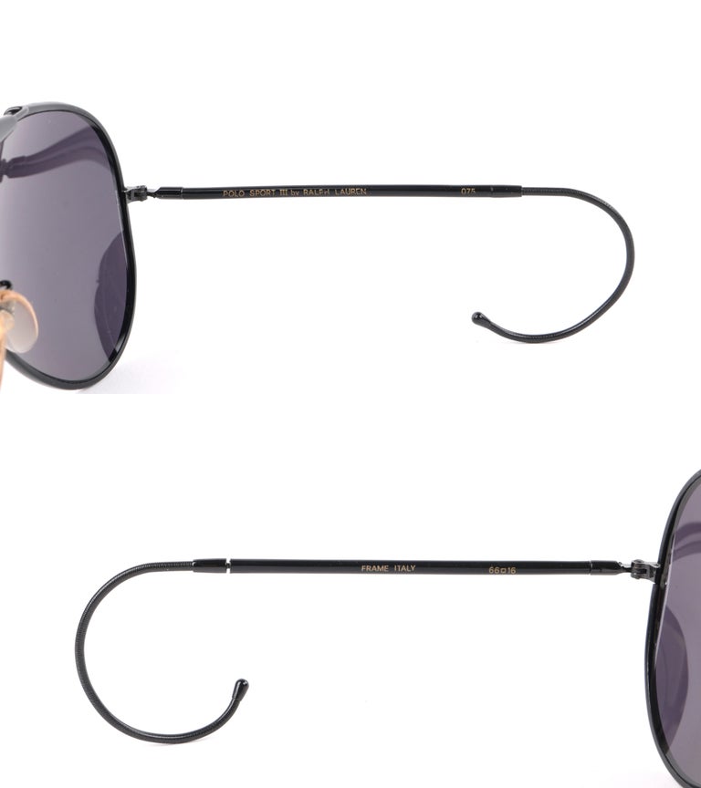 Polo Sport III by RALPH LAUREN c.1990's Wire Frame Shooter Aviator