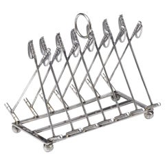 Polo-Themed Sterling Silver Toast Rack