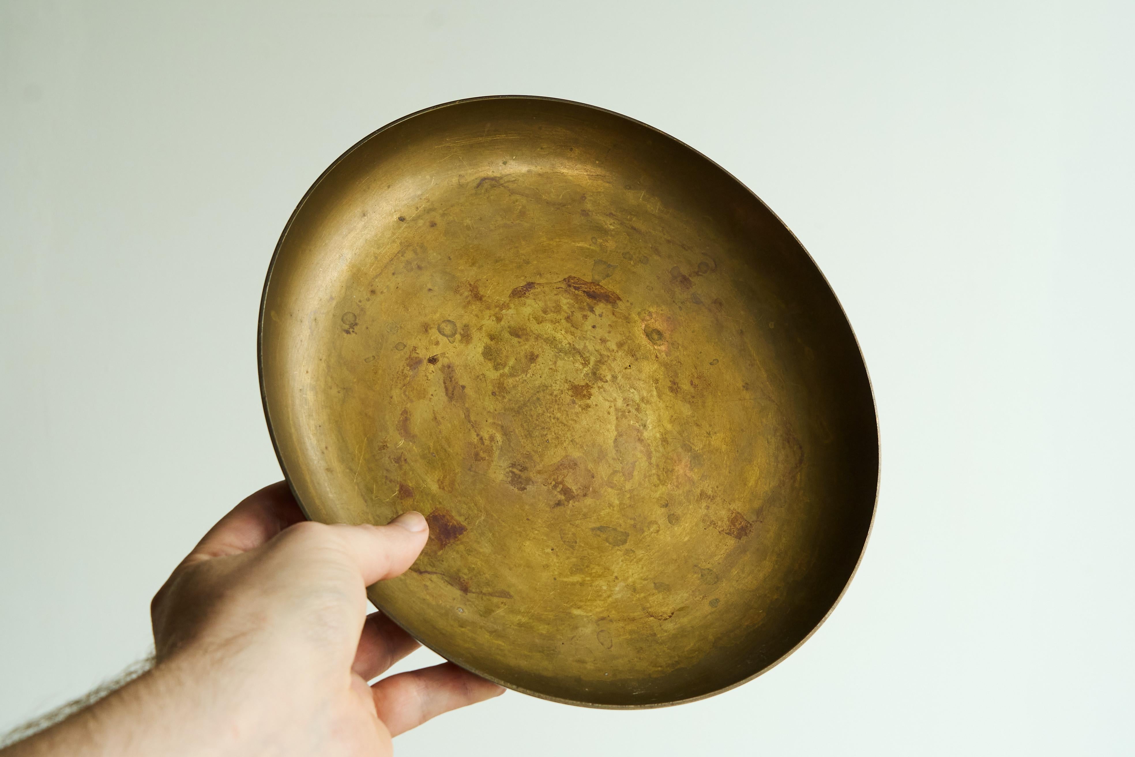 Italian Polotti Arreda Centerpiece or Bowl in Solid Bronze Italy Mid 20th Century For Sale