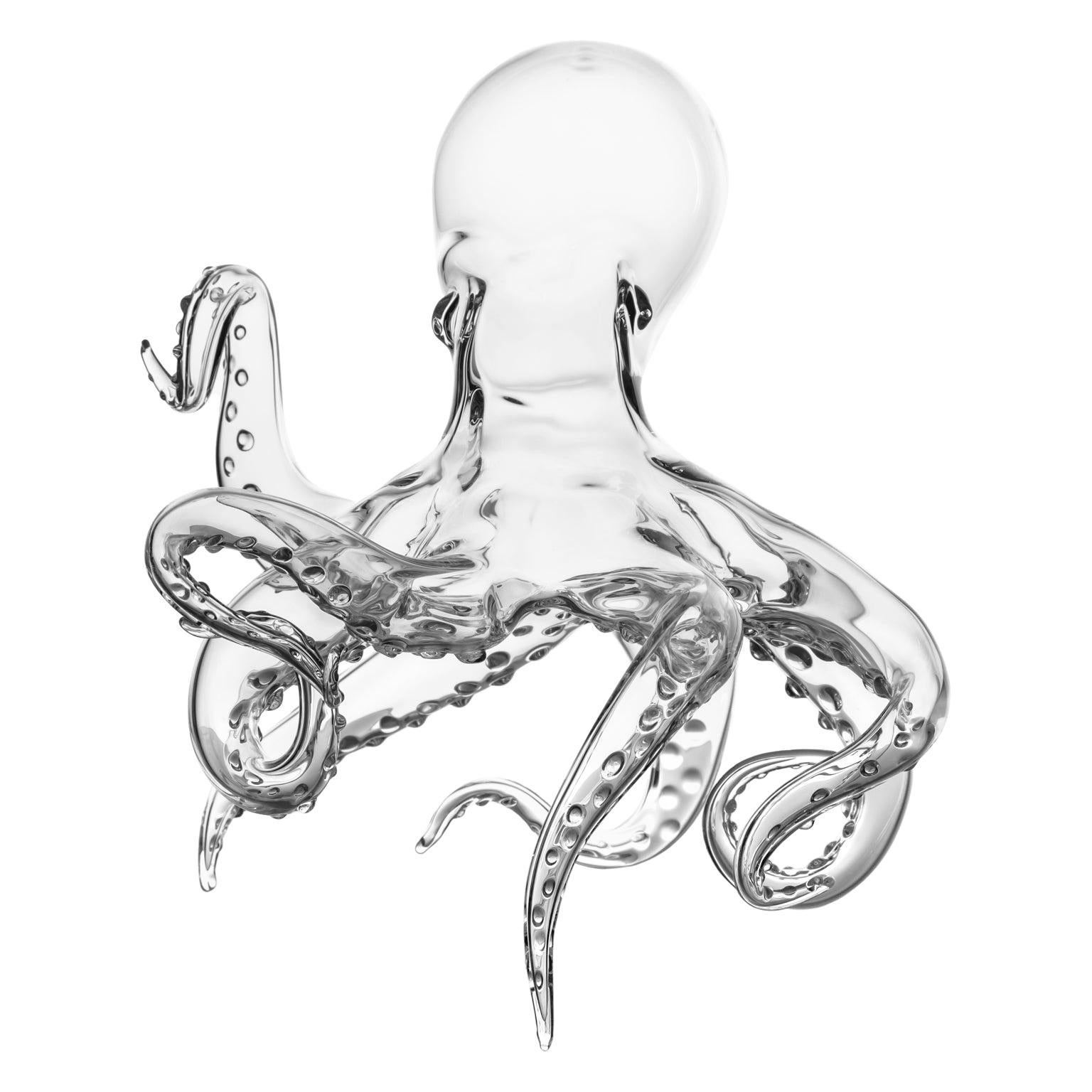 'Polpo' Hand Blown Glass Octopus Sculpture