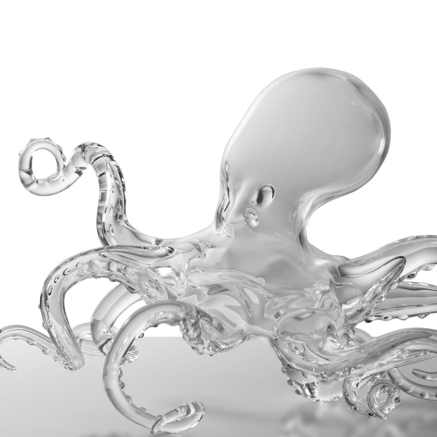 Polpo Hand-blown glass Sculpture by Simone Crestani In New Condition For Sale In Milan, IT